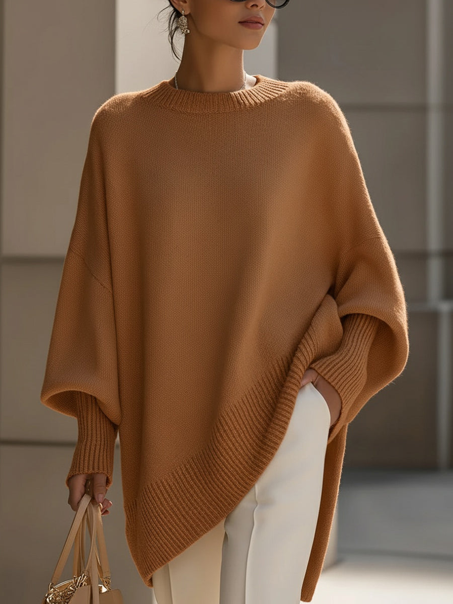 Adriana | Cream Dropped-Shoulder Sophisticated Sweater