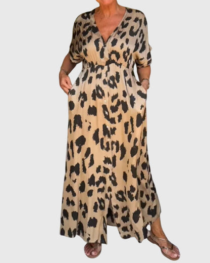 Astrid | Leopard Maxi Timeless Confidence Dress