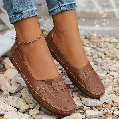 Adriana | Beige Women Stylish Orthopedic Casual Slip-On Shoes