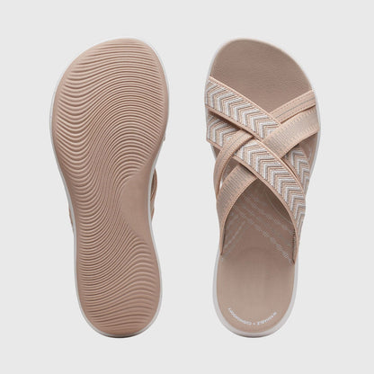 Astrid | Beige Strappy Orthopedic Sandals