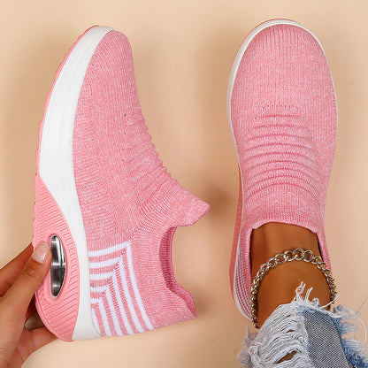 Alethea | Grey Knit Air Cushion Shoes