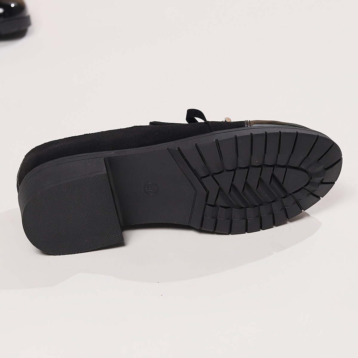 Kaida | Elegant Black Loafers with Gold Accents