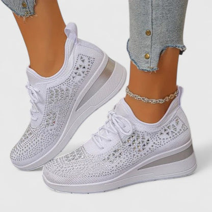 Calantha | White Crochet Orthopedic Shoes