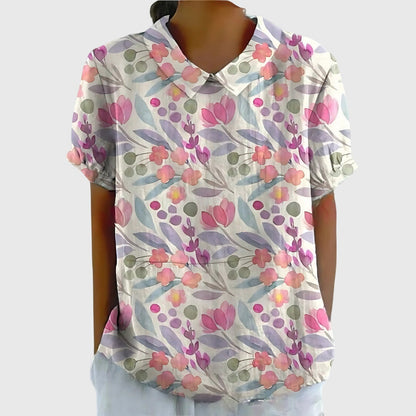 Alethea | Sage Green Floral Blouse