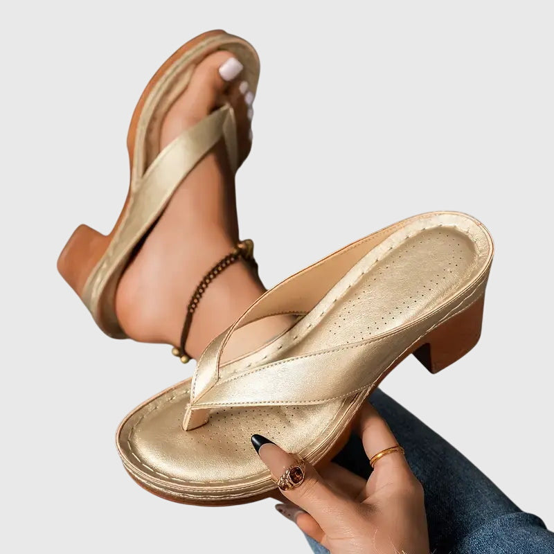 Calista | Golden Orthopedic Sandals