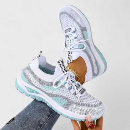 Calantha | Beige Plaid Orthopedic Sneakers