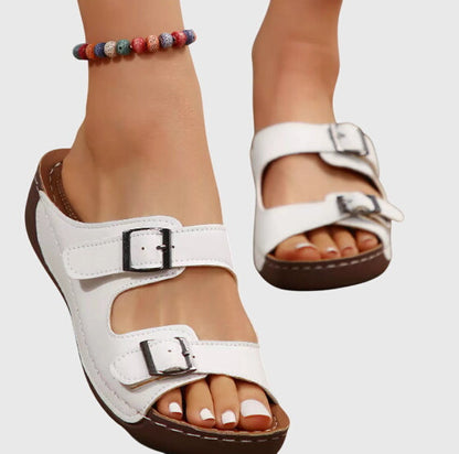 Alethea | Tan Leather Orthopedic Sandals