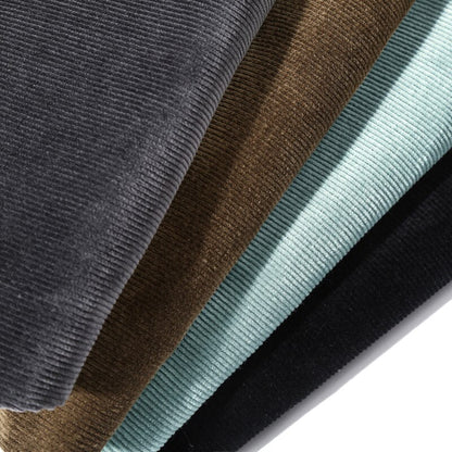 Beckett | Slim Fit Black Medium Waist Corduroy