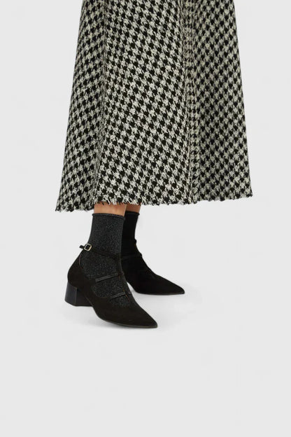 Astrid | Black Suede Orthopedic Heels