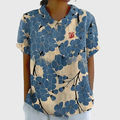 Alethea | Sage Green Floral Blouse