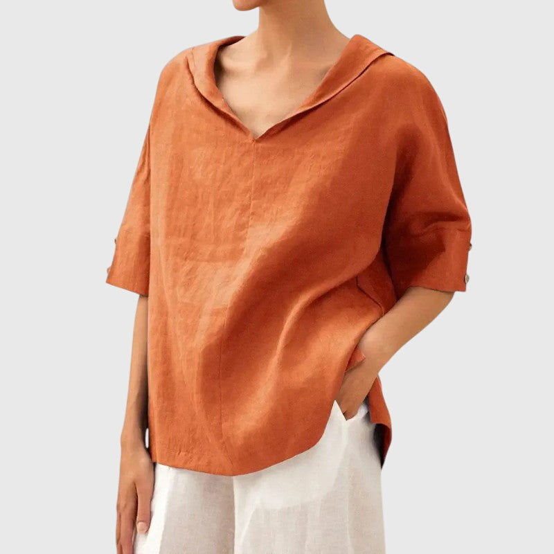 Odessa | Linen Blouse - Black