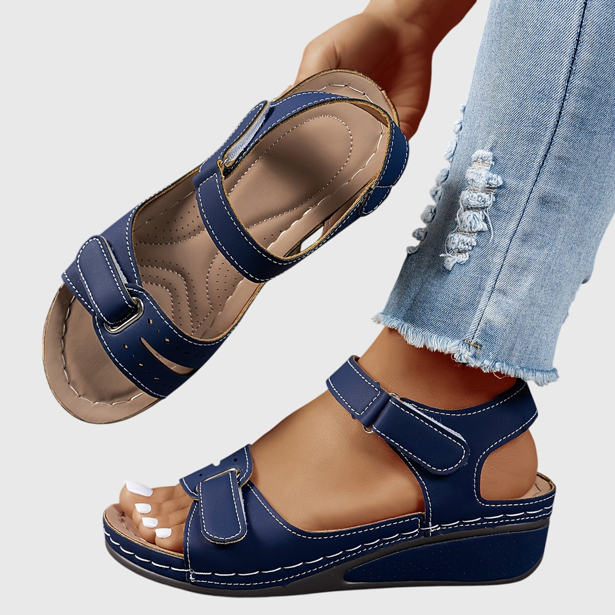 Aurora | Red Wedge Orthopedic Sandals