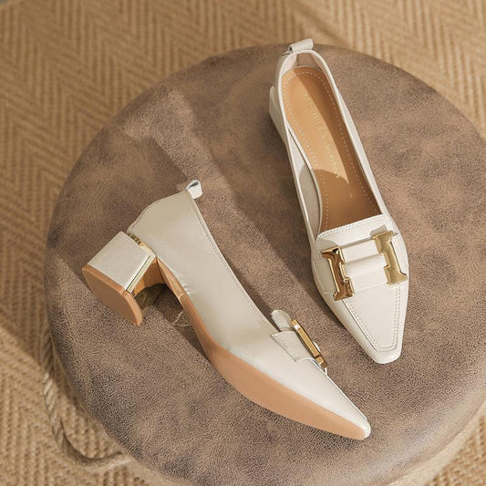 Astrid | Luxury White Pointed-Toe Heels