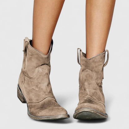 Alethea | Cobalt Suede Elegant Boots