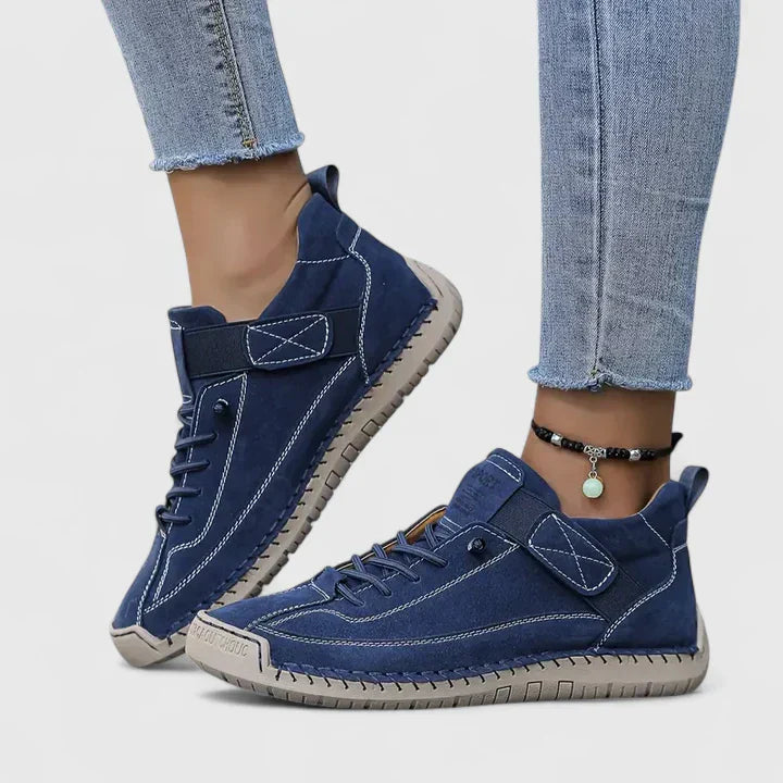 Calantha | Pink Velvet Orthopedic Sneakers