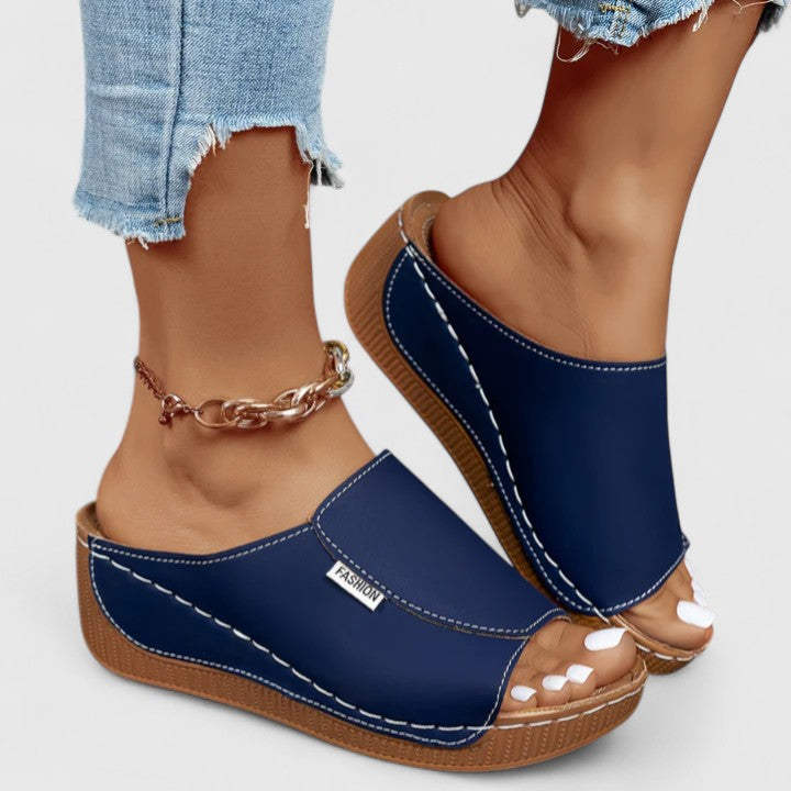 Astrid | Elegant Light Blue Orthopedic Sandals