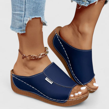 Astrid | Elegant Light Blue Orthopedic Sandals