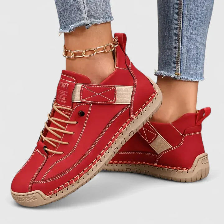 Calantha | Pink Velvet Orthopedic Sneakers