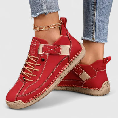 Calantha | Pink Velvet Orthopedic Sneakers