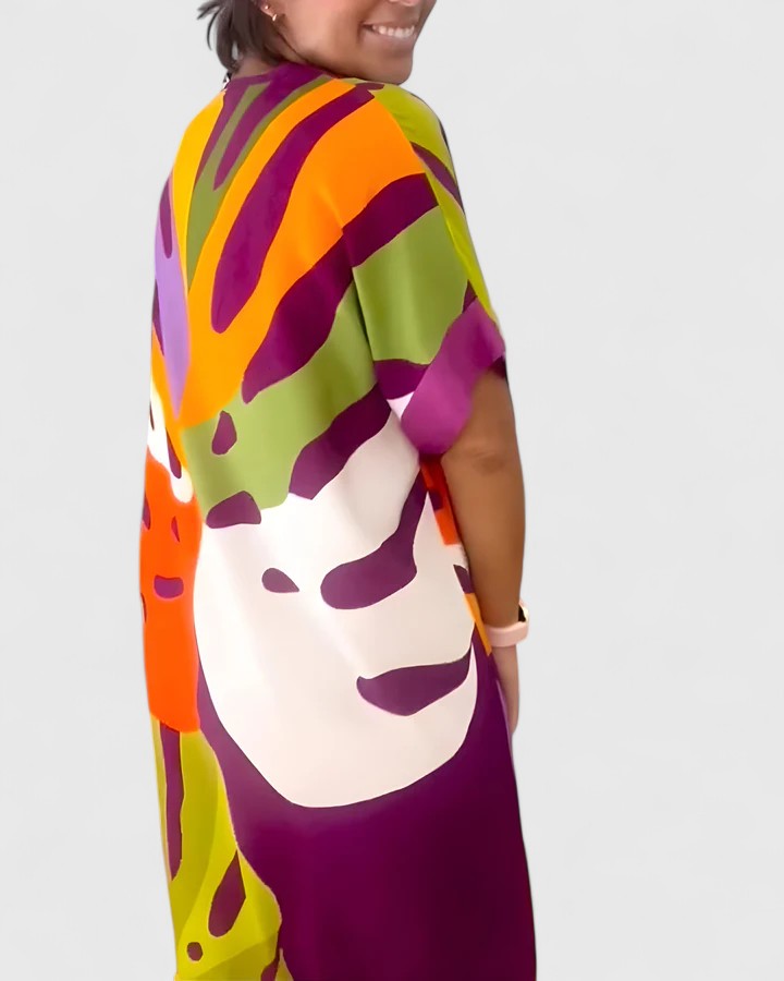 Calantha | Vibrant Printed Comfortable Dress