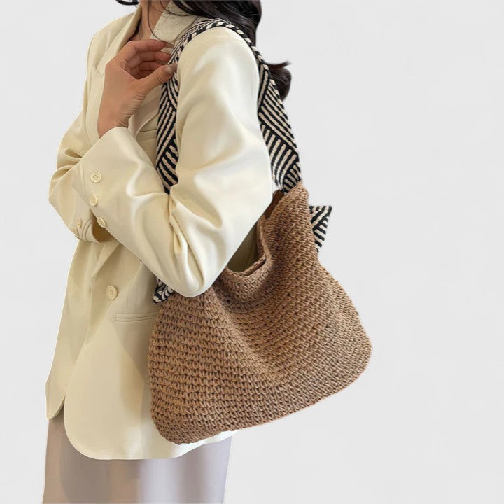 Women’s Bohemian Everyday Shoulder Style Woven Straw Bag