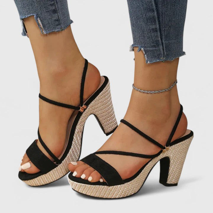 Calanthe | Exquisite Black Suede Sophisticated Heels