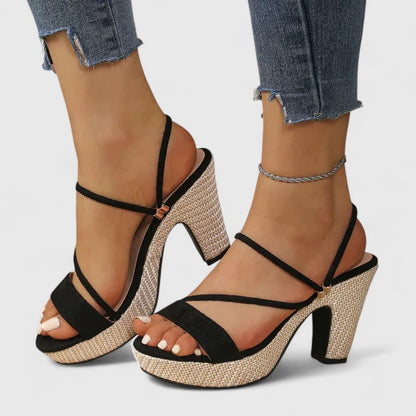 Calanthe | Exquisite Black Suede Sophisticated Heels