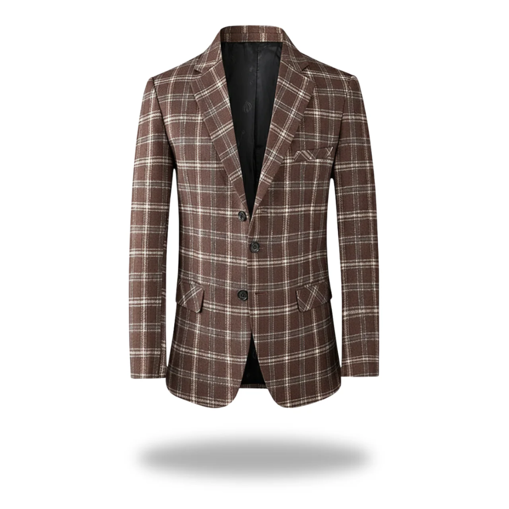 Beckett | Black & White Plaid Refined Tailored Blazer