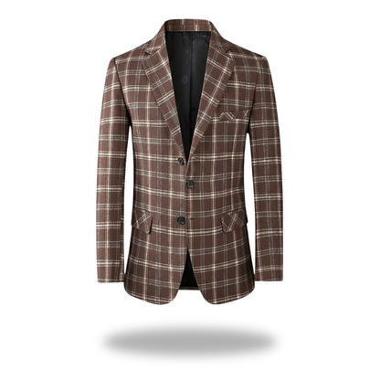 Beckett | Black & White Plaid Refined Tailored Blazer