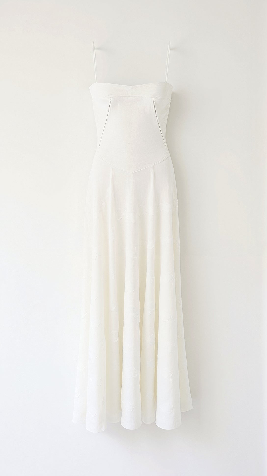 Women’s Wedding Guest Slip Maxi Dress - White Floral Lace