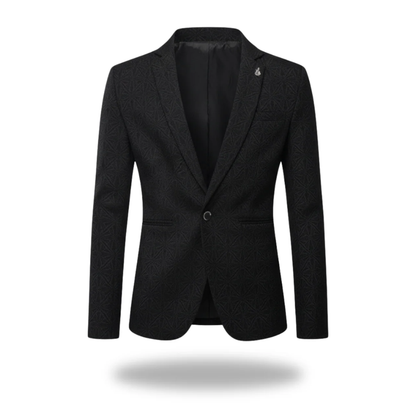 Benedict | Beige Embroidered Timeless Structured Blazer