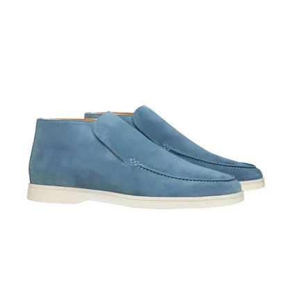 Beckett | Grey Suede Slip-On Shoes