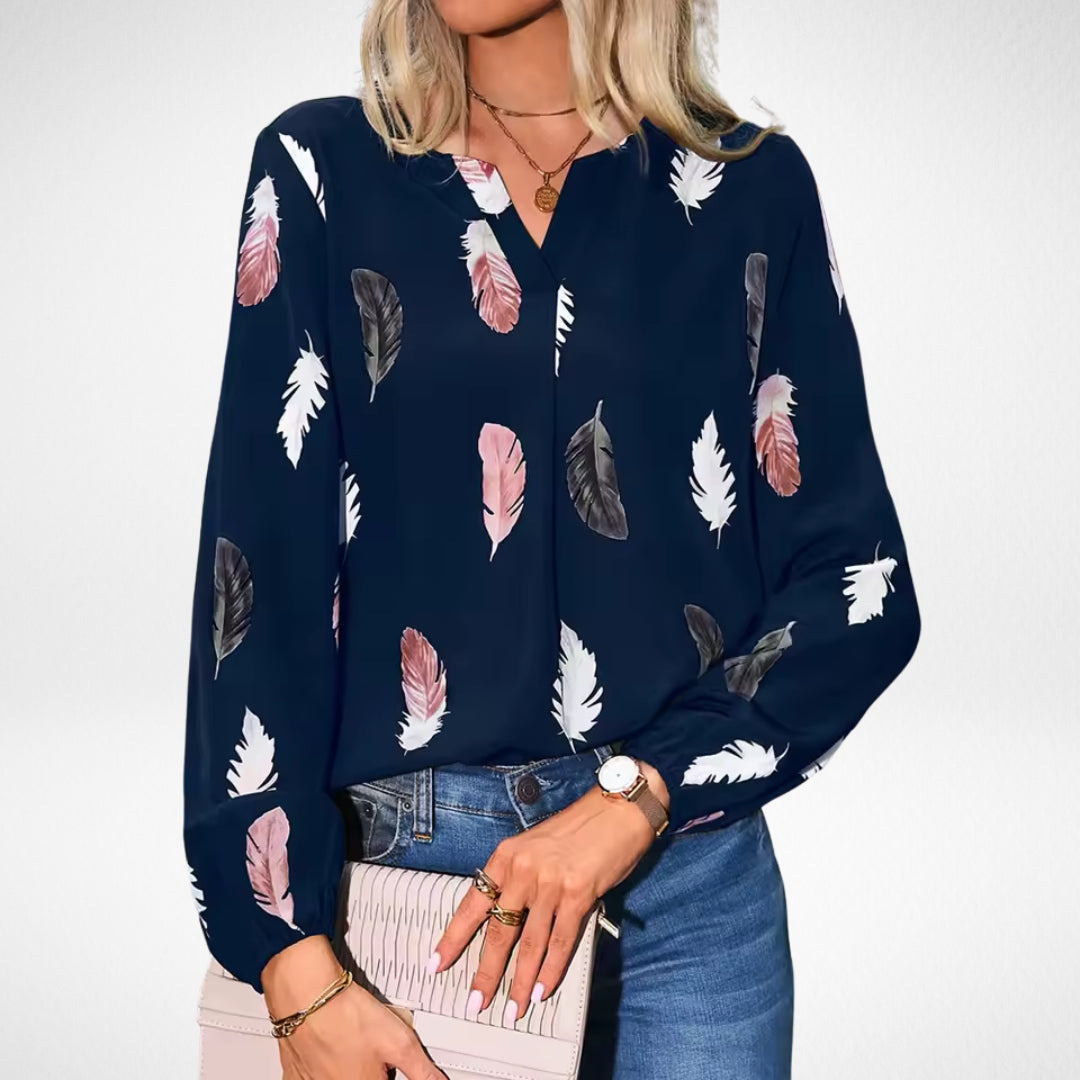 Astrid | Blush Feather Confidence Fit Blouse