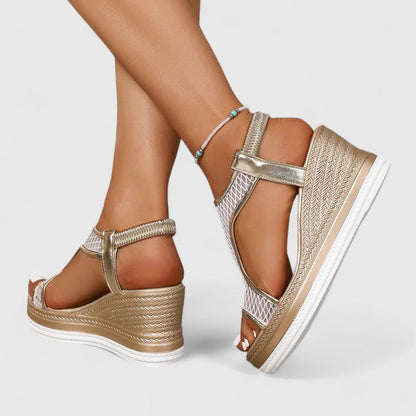 Calantha | Champagne Gold Elegant Sandals