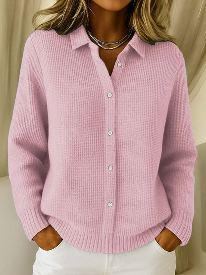 Astrid | Soft Sky Blue Classic Knitted Button Cardigan