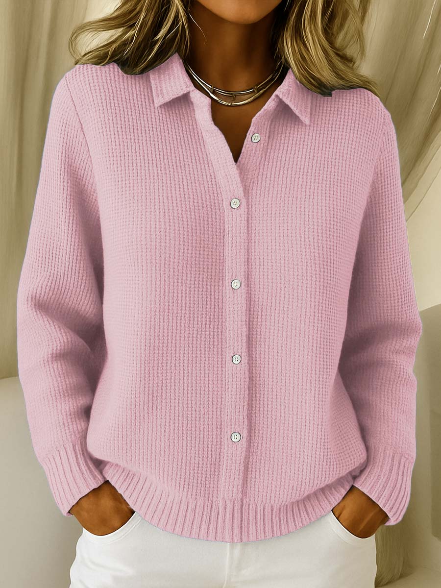 Alethea | Sky Blue Classic Knitted Button Cardigan