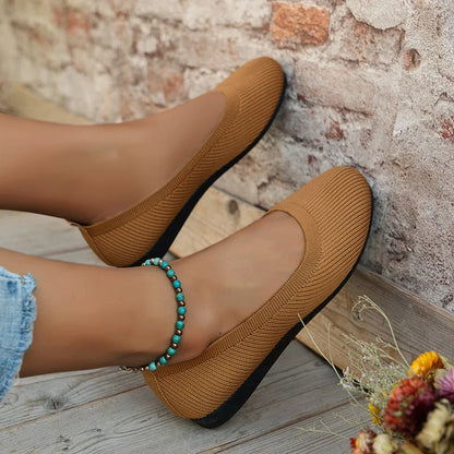Calista | Beige Knit Anti-Slip Breathable Shoes