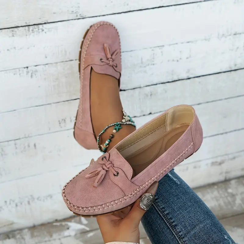 Astrid | Navy Blue Comfortable Soft Moccasins