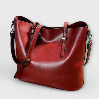 Alethea | Women’s Classic Exclusive Shoulder Bag - Rich Brown Leather Tote