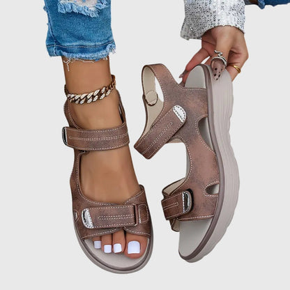 Alethea | Brown Comfortable Orthopedic Sandals