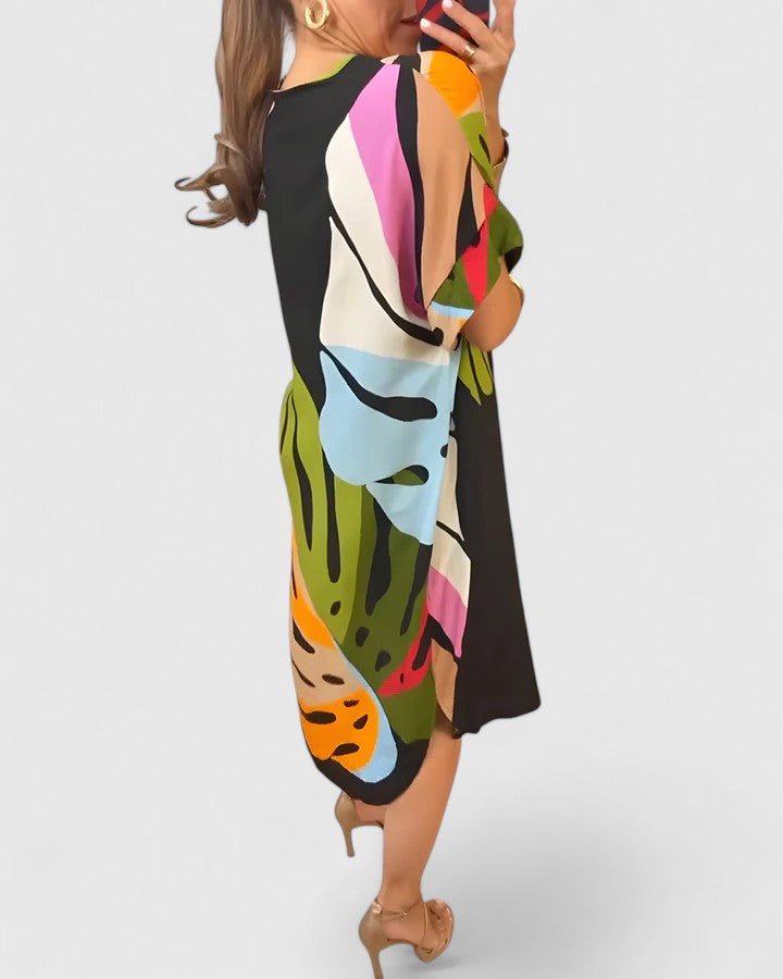 Calantha | Vibrant Printed Comfortable Dress