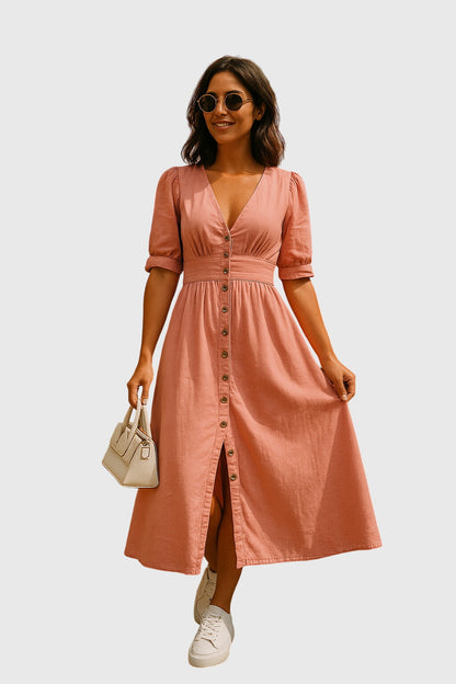 Astrid | Light Blue Elegant Denim Dress