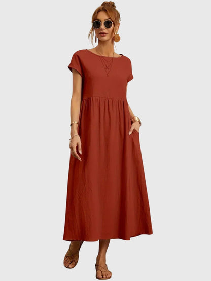Astrid | Olive Green Casual Pocket Dress
