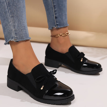 Kaida | Elegant Black Loafers with Gold Accents