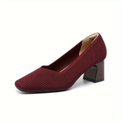 Calantha | Beige Ribbed Orthopedic Heels