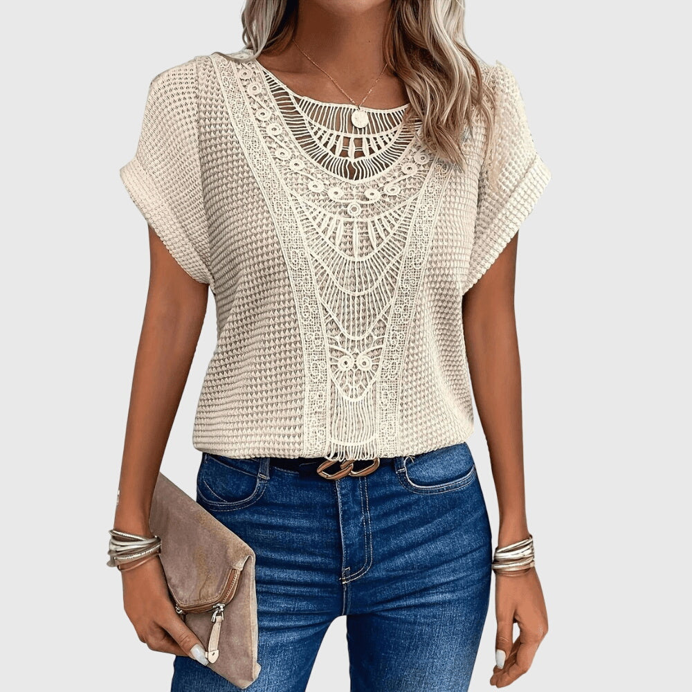 Willow | Cream Elegant Ibiza Style Blouse
