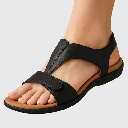 Astrid | Sleek Black Elegant Orthopedic Sandals
