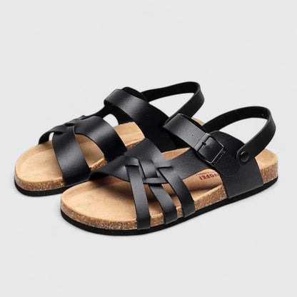 Calantha | Elegant Black Strappy Sandals