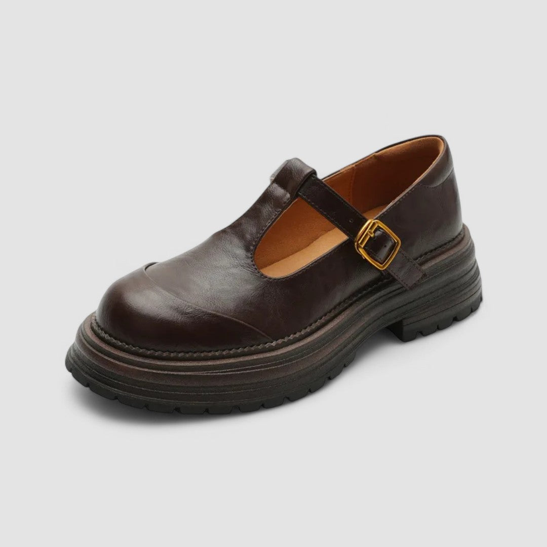 Calantha | Rich Brown Orthopedic Mary Jane Shoes