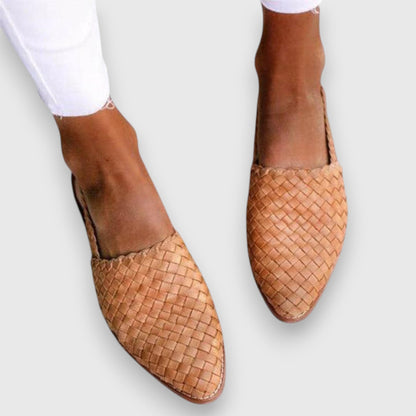 Calantha | Brown Woven Comfy Sandals